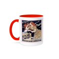thumbnail image 1 of Vintage Encre L. Marquet Le Meilleure De Toutes Les Encres French Poster, 11oz Two-Tone Red Mug, 1 of 7
