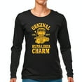 thumbnail image 1 of Vintage Engine Graphic Long Sleeve T-Shirt - Original L K E Boy Runs Like a Charm - Retro Automotive Style Tee, 1 of 5