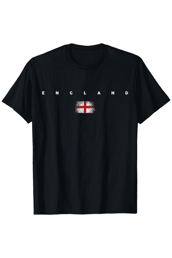 Vintage England Flag Graphic T-Shirt for Men - St. George Cross Distressed Design