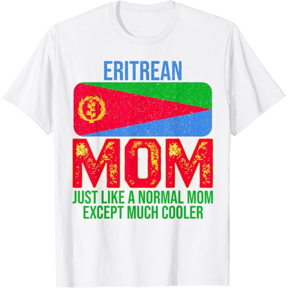 Vintage Eritrean Mom Eritrea Flag Design For Mother's Day T-Shirt