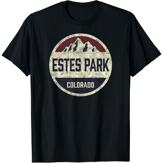 Vintage Estes Park Colorado Mountain Retro Mens Souvenir T-Shirt