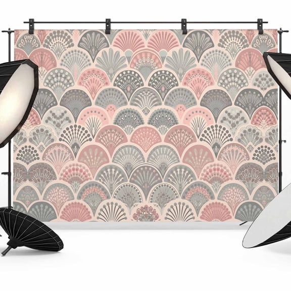 Vintage Ethnic Backdrop for Photoshoot,Photography Photo Studio Background Wall Backdrop,Colorful Abstract Geometric Motifs Art Back Drop Banner Panel for Portraits Wedding Party Live Streaming 7x5Ft