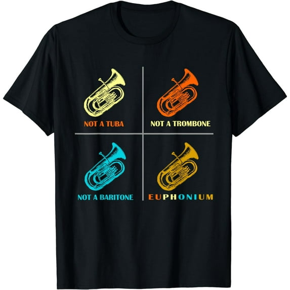 Vintage Euphonium Player brass Orchestra T-Shirt mens t shirt，black，women，funny，misfits，men，journey