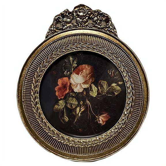 Vintage European Carved Photo Frame, Luxury French Style Resin Ornate Picture Frame for Tabletop Display & Wall Hanging, Home Decor for Living Room Bedroom