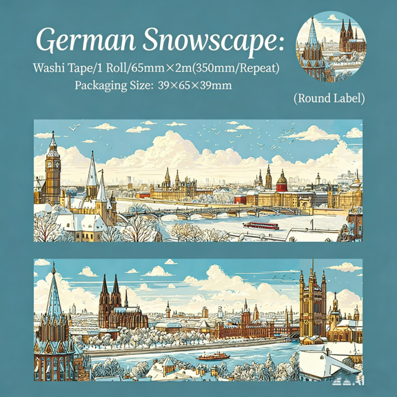 Vintage European Scenery PET Tape Retro Landscape Washi Tapes for Scrapbooking Journal DIY Craft Decorative Aesthetic Sticker