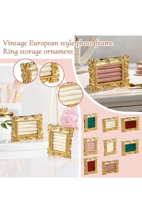 Vintage European Style Jewelry Display Rack, Photo Frame Ring Holder, Jewelry Store Decor, G
