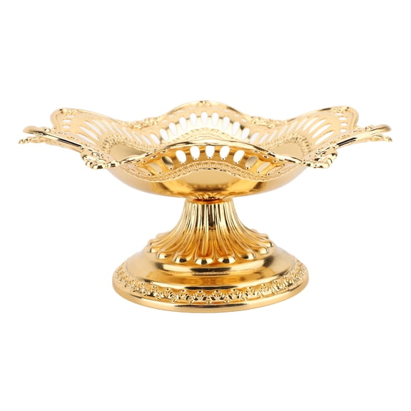 Vintage European Style Metal Coffee Table Tray, Elegant Decorative Fruit Platter for Home Decor
