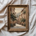 thumbnail image 1 of Vintage European Village Art Print, Old World Winter Street , Rustic Town Wall Decor, Neutral Artwork,, Unframed Canvas Size 16x24, 1 of 4
