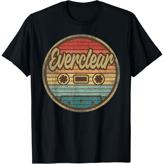 Vintage Eversclear Retro Musician 90s Rock Cassette T-Shirt