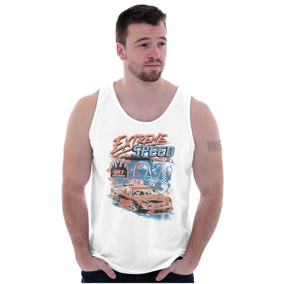 Vintage Extreme Speed Racecar Driver Plus Size Graphic Tank Top Brisco Brands 2X