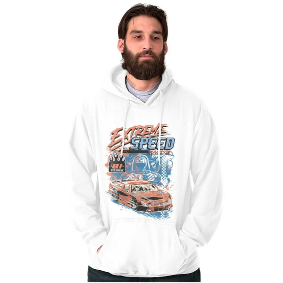 Vintage Extreme Speed Racecar Driver Unisex Plus Fleece Graphic Hoodie Brisco Brands 2X