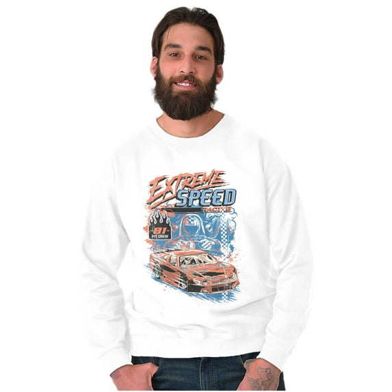Vintage Extreme Speed Racecar Driver Unisex Plus Fleece Graphic Sweatshirt Brisco Brands 2X