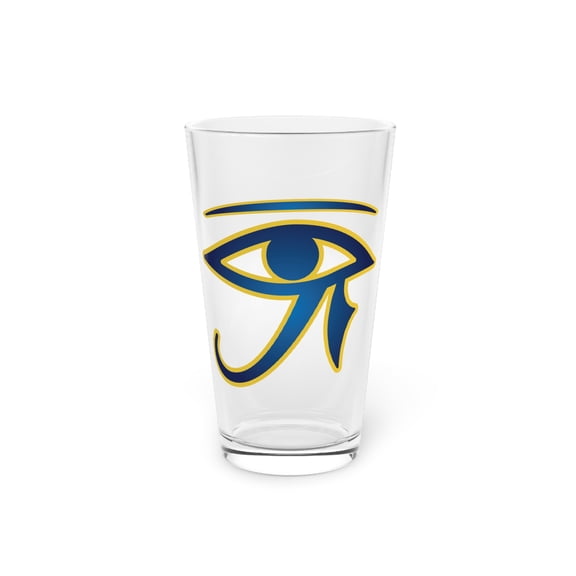 Vintage Eye Of Ra Pharaoh Egyptian Graphic Men Women Novelty Egypt Hieroglyphs Design Gift Pint Glass, 16oz