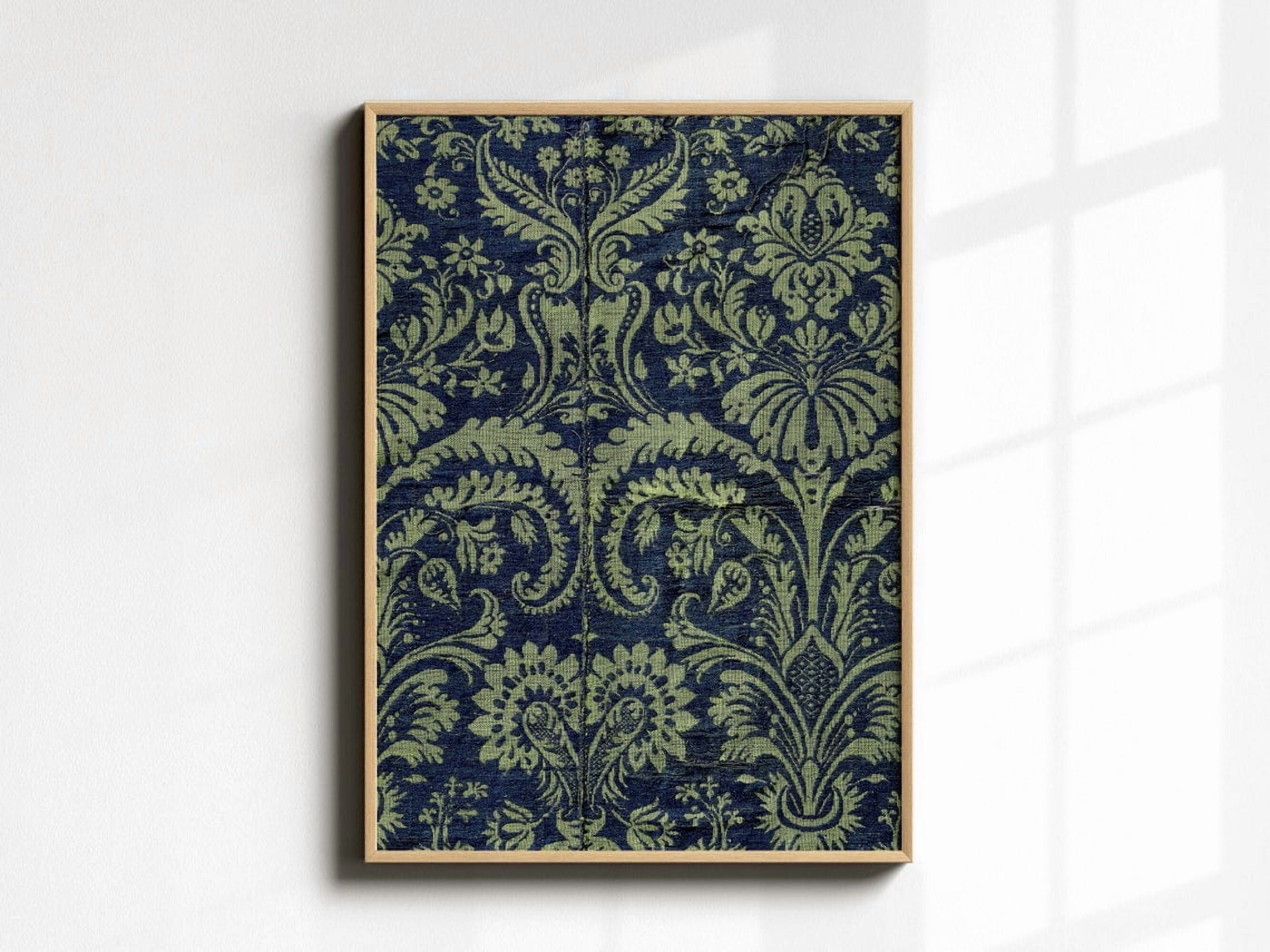Curated visual reference: Picture Idea: Vintage Fabric Wall Art Antique Tapestry Textile Wall Art Sage