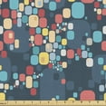thumbnail image 1 of Ambesonne Vintage Fabric by the Yard Upholstery, Oval Cornered Squares, 1 Yard, Multicolor, 1 of 5