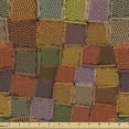 thumbnail image 1 of Vintage Fabric by the Yard, Colorful Square Shapes Formed Along Zigzags Geometric Grunge Effect Details, Decorative Upholstery Fabric for Sofas and Home Accents, Multicolor by Ambesonne, 1 of 5