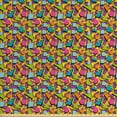 thumbnail image 1 of Ambesonne Vintage Fabric by the Yard Upholstery, Funky Geometric Style, 2 Yards, Multicolor, 1 of 4
