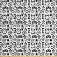 thumbnail image 1 of Ambesonne Vintage Fabric by the Yard Upholstery, Sketct Style Watches, 5 Yards, Black White, 1 of 4