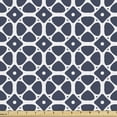 thumbnail image 1 of Ambesonne Vintage Fabric by the Yard Upholstery, Geometric Elements Tiling, 1 Yard, Dark Slate Blue and White, 1 of 5