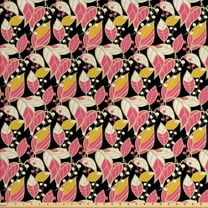 Vintage Fabric by the Yard, Nostalgic Botanical Abstract Leaves, Decorative Upholstery Fabric for Chairs & Home Accents, 5 Yards, Charcoal Grey Multicolor by Ambesonne