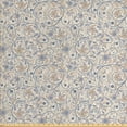 thumbnail image 1 of Ambesonne Vintage Fabric by the Yard Upholstery, Eastern Oriental Scroll, 5 Yards, Slate Blue Beige Tan, 1 of 4