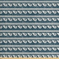 thumbnail image 1 of Vintage Fabric by the Yard, Retro Seashell Shape with Zigzag and Dots Stripes Weathered Geometry Design, Upholstery Fabric for Dining Chairs Home Decor Accents, Dark Teal Eggshell by Ambesonne, 1 of 4