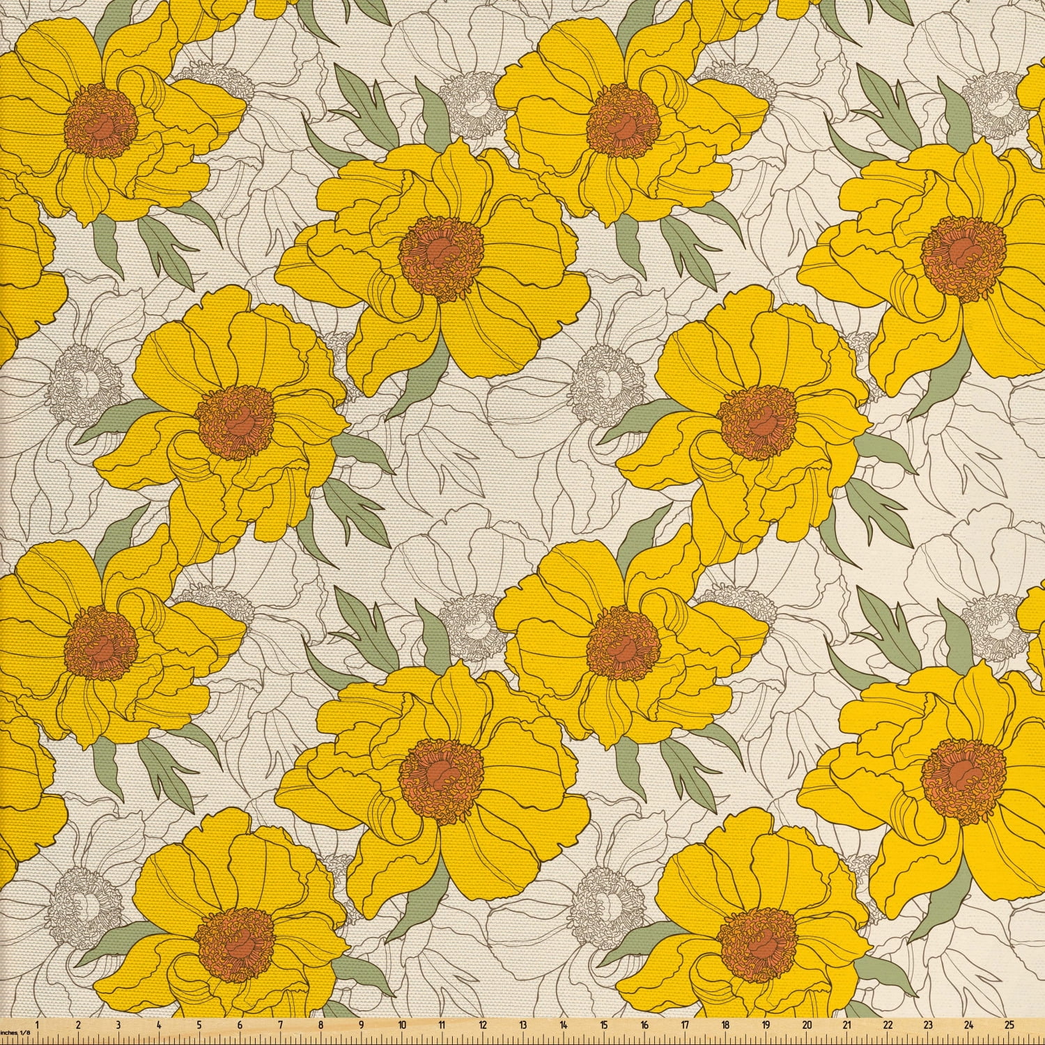 Ambesonne Vintage Fabric by the Yard Upholstery, Romantic Flower Garden  Art, 10 Yards, Multicolor - Walmart.com, image size:1500x1500