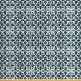 thumbnail image 1 of Ambesonne Vintage Fabric by the Yard Upholstery, Grunge Motifs Middle Ages, 5 Yards, Dark Teal and Eggshell, 1 of 4