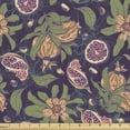 thumbnail image 1 of Vintage Fabric by the Yard Upholstery, Abstract Design Pomegranate Fruits and Botanical Ornaments on Dark Illustration, Decorative Fabric for DIY and Home Accents, Multicolor by Ambesonne, 1 of 5