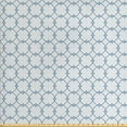 thumbnail image 1 of Ambesonne Vintage Fabric by the Yard Upholstery, Checkered Simple Retro, 3 Yards, White Blue, 1 of 4
