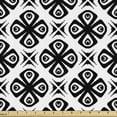 thumbnail image 1 of Vintage Fabric by the Yard Upholstery, Inspired Pattern with Floral Design Motif in Monotonous Colors, Decorative Fabric for DIY and Home Accents, Charcoal Grey and White by Ambesonne, 1 of 5
