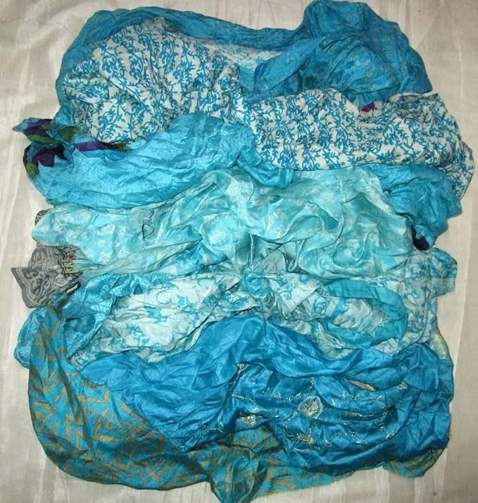 25-Piece Vintage Sari Trim Lace Lot - Zari Embroidered, 1 Yard Each, Bright Colors For Crafts, Scrapbooking, Decor