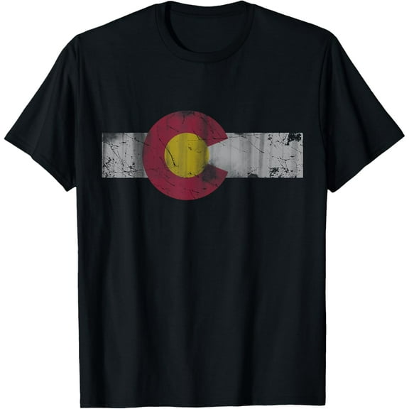 Vintage Fade Colorado Flag T-Shirt for Women Girls Kids Men
