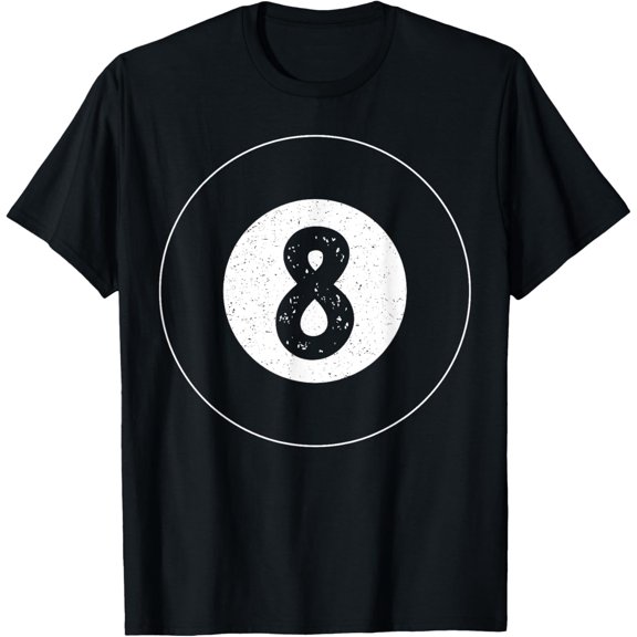 Vintage Faded 8 Ball Billiard Player Eight Ball Pool Snooker T-Shirt
