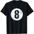 thumbnail image 1 of Vintage Faded 8 Ball Billiards Player Design T-Shirt, 1 of 3