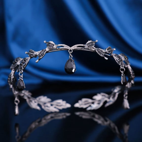 Vintage Fairy Crystal Leaf Tiara Women's Elf Crown Bandana Hair Accessory Costume Jewelry