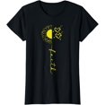 thumbnail image 1 of Vintage Faith Cross Sunflower Religious T-Shirt, 1 of 4