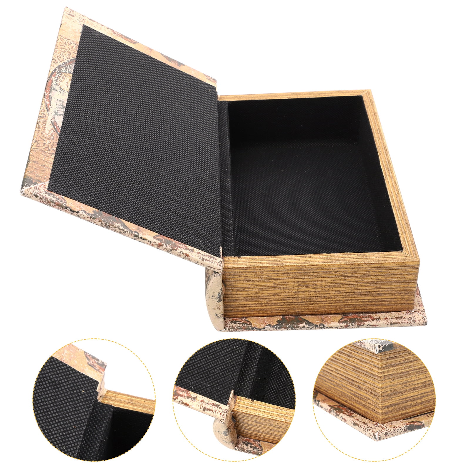 Vintage Fake Book Model Retro Fake Book Box Openable Distressed Storage