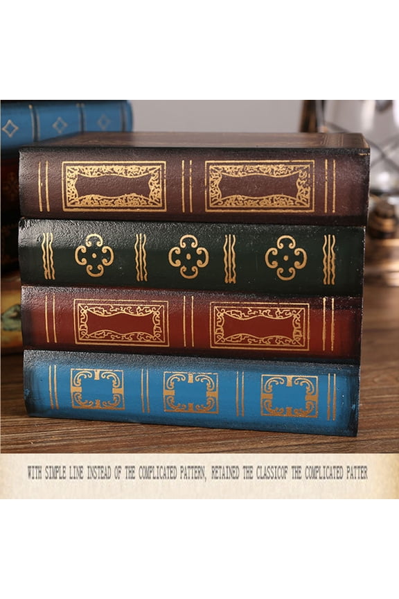 Vintage Fake Book Props, Simulation Book Organizer, Fake Book Decorations, Wood Fake Book, Vintage Style Fake Book, Office Book Models, Multicolor Fake Book, Fake Book, Fake Book