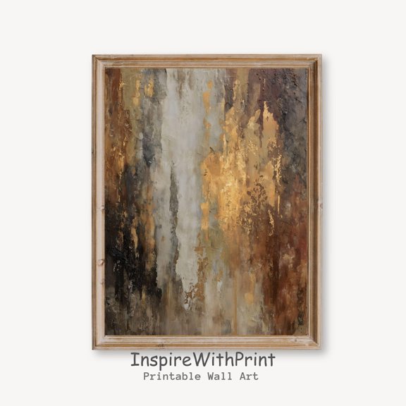 Vintage Fall Abstract Poster, Moody Autumn Printable Art, Rustic Fall Print Abstract Modern Apartment , Earthtone Neutral Wall Art, Size 8x12 UNFFRAMED F03.1.6l153