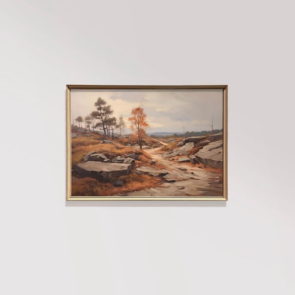 Vintage Fall Art Autumn Decor Autumn Landscape Rustic Moody Art Farmhouse Decor Fall Wall Art Earth Tone Wall Art Poster Decor, Size 12x18 UNFFRAMED F03.1.8l918