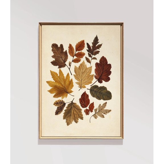Vintage Fall Botanical Autumn Botanical Print Poster Leaf Botanical Wall Decor Poster Dining Room Wall Art Poster E514, Unframed Poster Size 24x36 F03.1.18l701