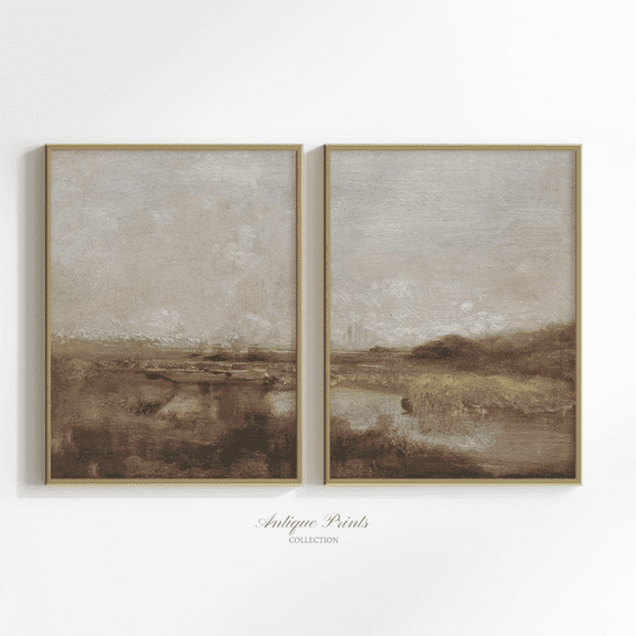 Vintage Fall Countryside Rustic Poster Set 2 Prints Set 2 , Poster Only 20x30