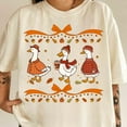 thumbnail image 1 of Vintage Fall Goose T-Shirt, Cozy Duck in Sweater and Hat Tee with Pumpkin Coffee, Autumn Leaves Shirt for Women, Cute Fall Coffee Lover Outfit, 1 of 5