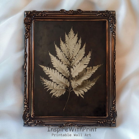 Vintage Fall Leaf Print, Dark Botanical Printable Fall Foliage Art, Rustic Botanical Print Moody Autumn Cottagecore Art Fall Farmhouse Print, Size 8x12 UNFFRAMED F03.1.5l1612