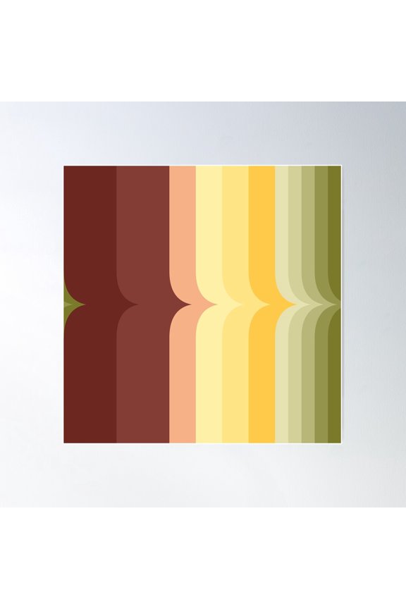 Vintage Fall Rainbow Poster Wall Art, Modern Wall Decor For Living Room Bedroom, 24x24 UNFRAMED