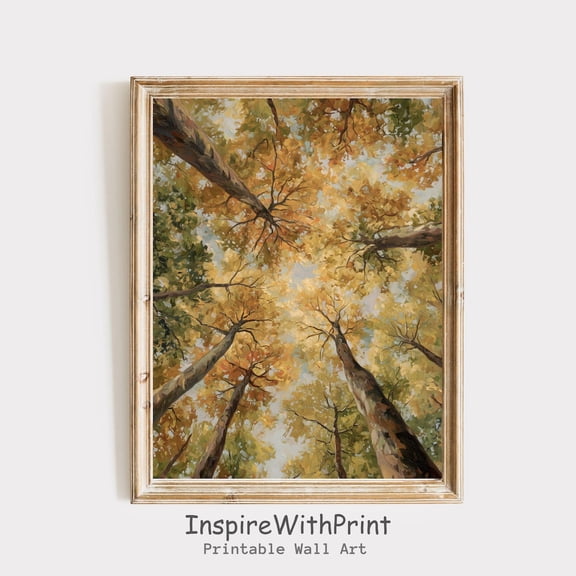 Vintage Fall Trees , Moody Autumn Printable Trees Wall Art, Farmhouse Fall Poster Autumn Cottagecore Country Landscape Wall Decor, Size 16x24 UNFFRAMED F03.1.6l503