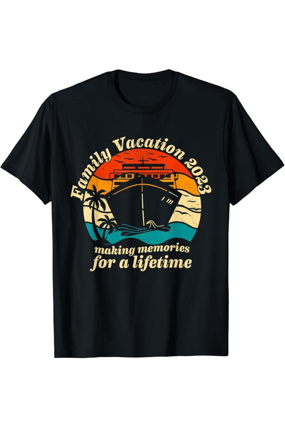 Vintage Family Trip Summer Vacation Cruise 2023 Ship For Family T-Shirt - Perfect Gifts For Everyone