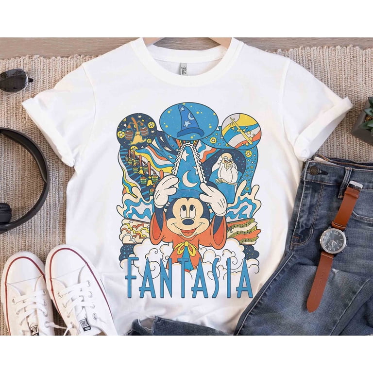 Vintage Fantasia Sorcerer Mickey Mouse Shirt, Disney Magic Wizard 