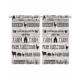 thumbnail image 1 of Vintage Farm Animals Sheer Curtains 45 Inch Length 2 Panels Set for Living Room/Bedroom, Country Cow Pig Chicken Grey Wooden Kitchen Curtains Grommet Semi-Sheer Curtains Window Treatments 42"x45"x2, 1 of 7